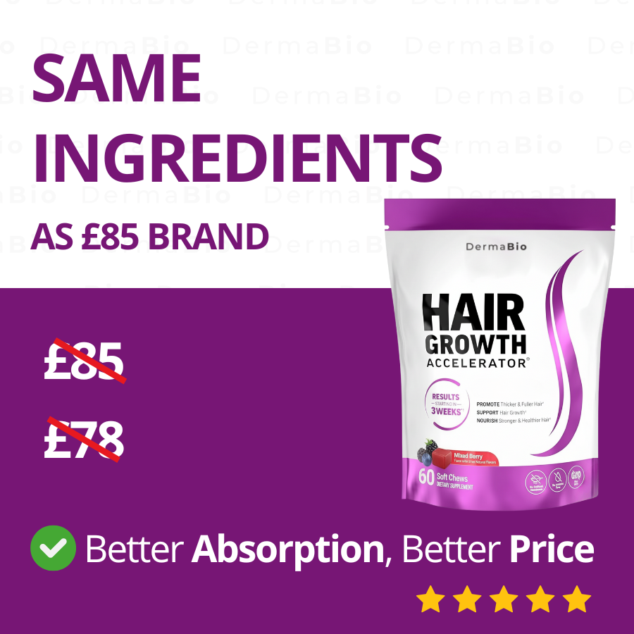 Hair Growth Accelerator (40x Biotin) Fruity Soft Chew