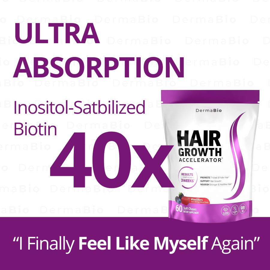 Hair Growth Accelerator (40x Biotin) Fruity Soft Chew